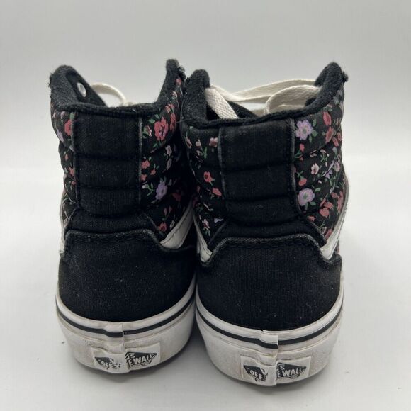 Vans Wedge Hi Black/Floral Womens Size 5.5 Skate Shoes Sneakers Shoes - Picture 5 of 10